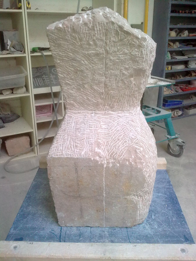 Wachten, Waiting - Rob Zweerman, beeldhouwen, Eindhoven, lessen, Ruimte in Beeld, sculpture, proces